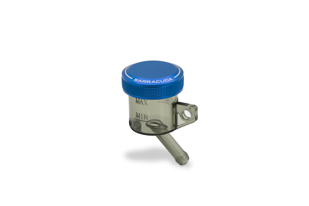 Barracuda Universal balance tank with blue aluminium lid, 30mm diameter