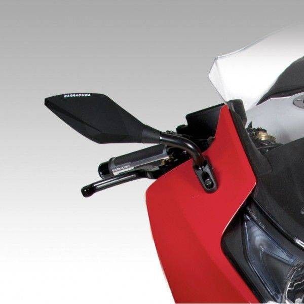 Barracuda rear mirror RACE matte black