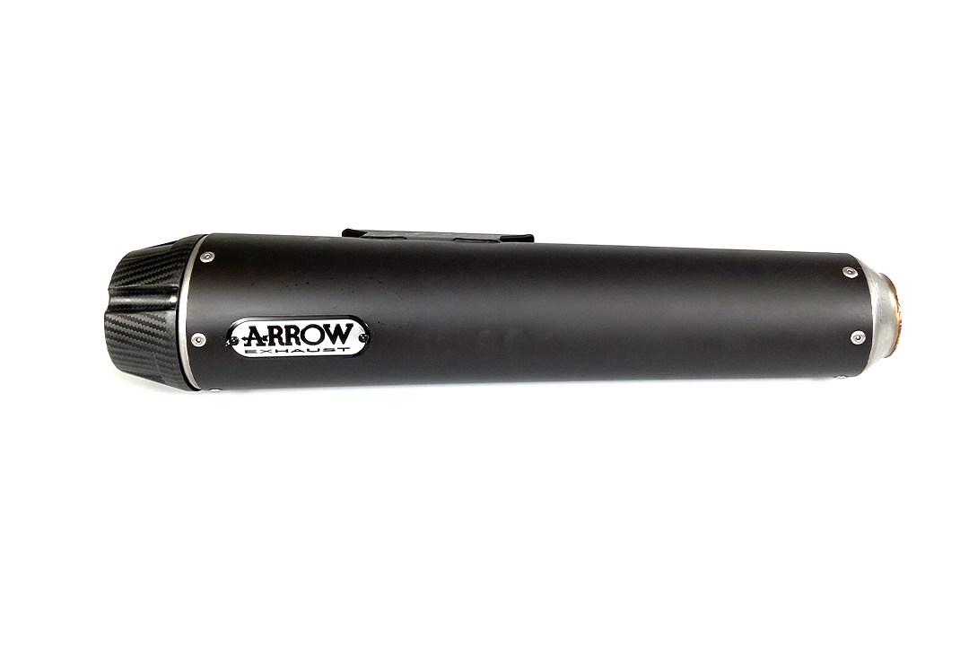 ARROW DARK REBEL black stainless steel silencer with carbon end cap for Kawasaki Vulcan S 650/S 650 (Cafe) model year 2017-2020