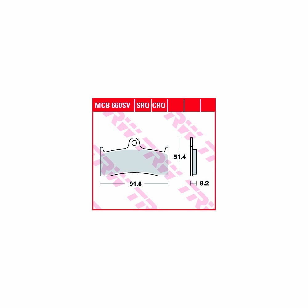 TRW brake pad Set Sinter Street MCB660SV front