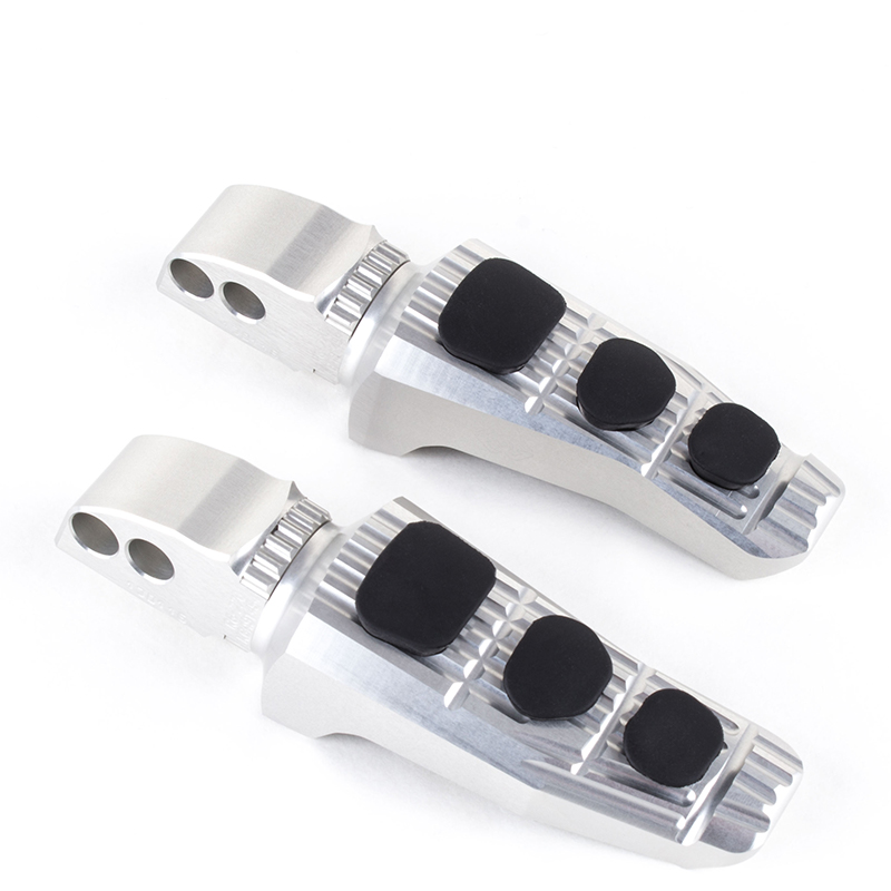 Gilles Touring Pillion Replacement Footpeg Kit, silver for Yamaha YZF-R1 2002-, YZF-R6 2003-2020