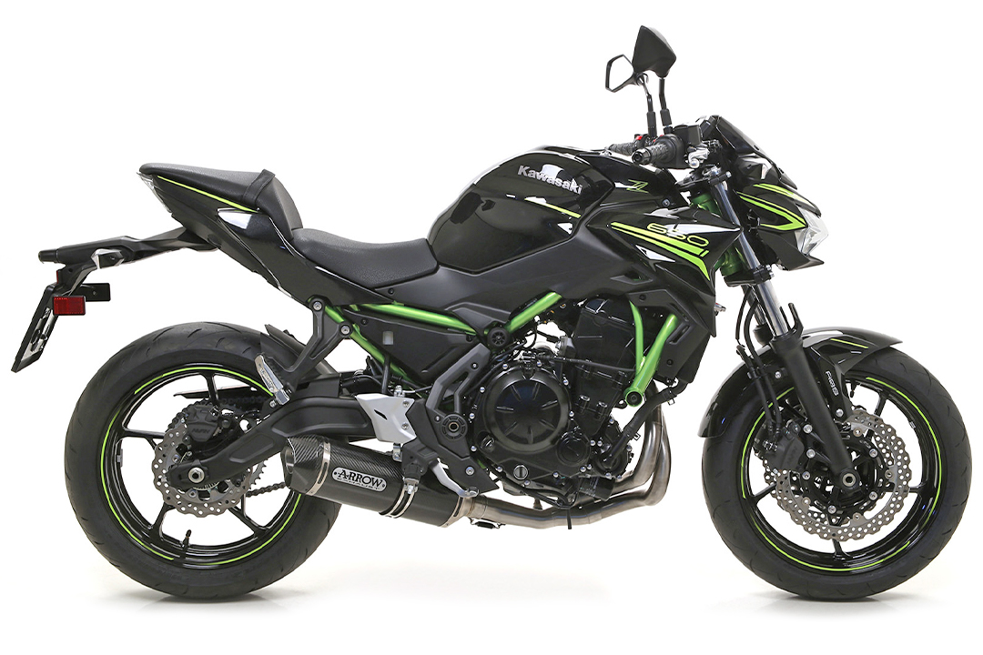 ARROW RACE TECH exhaust for Kawasaki Z650, Ninja 650 and Versys 650, carbon