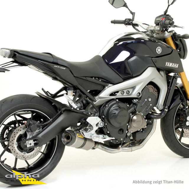 ARROW THUNDER Exhaust for Yamaha MT09 / Tracer 900 2013-, Aluminium with Carbon End Cap (Only with ARROW Manifold)