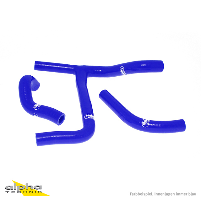 SAMCO SPORT Silicone Hose Kit Y-Piece - Race Design Blue for Suzuki RMZ450 Model Year 2008-2014