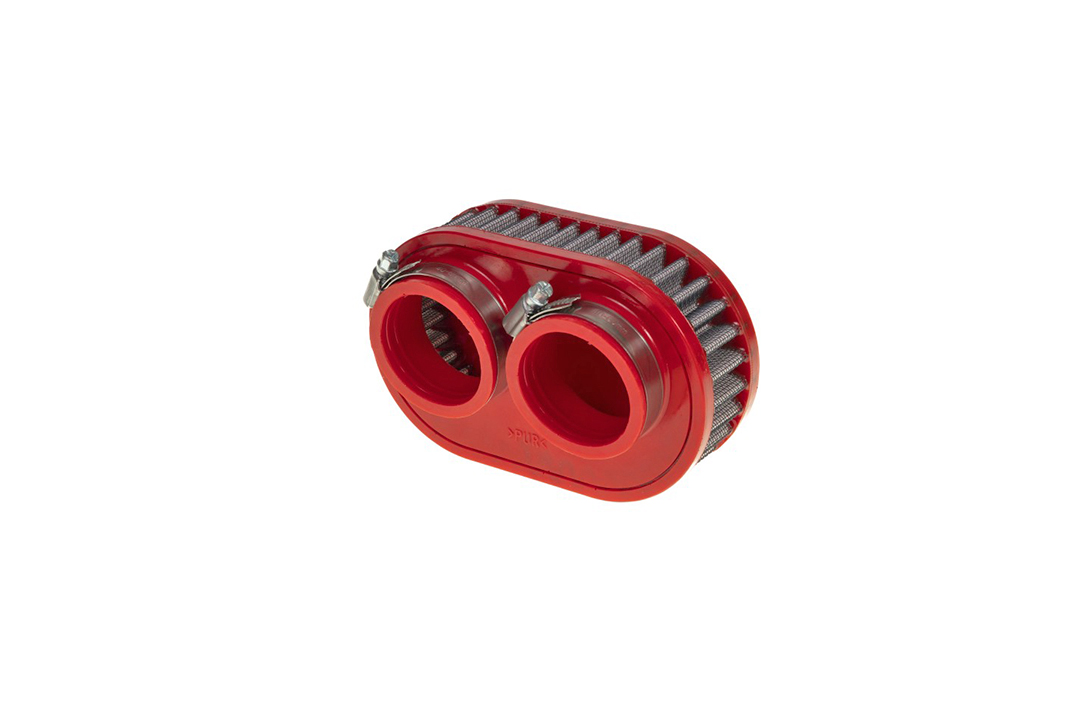 BMC Universal Twin Air Filter, 47 mm Diameter, 64mm Intake Spacing, 45 mm Length, Plastic Cap