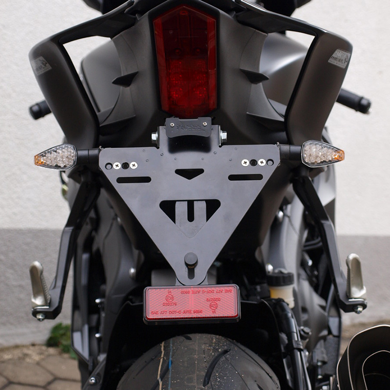 alpha Technik License Plate Holder for Yamaha YZF-R6; Type RJ27; Model Year 2017-