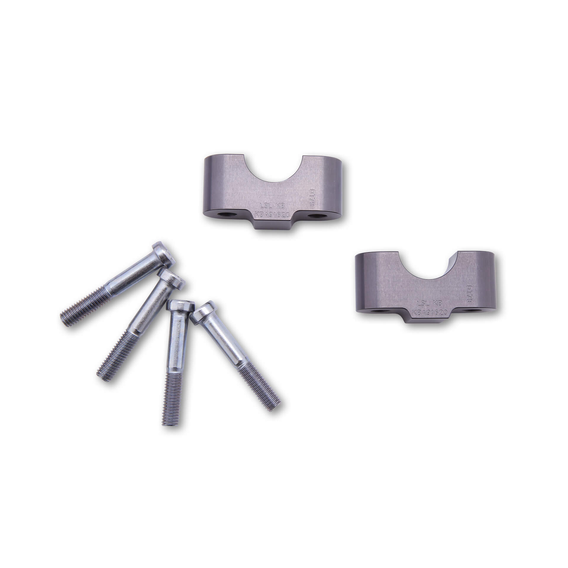 LSL Handlebar Riser Clamps for Triumph Bonneville Bobber, 2017-, Anthracite