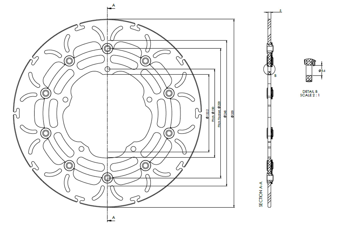 alpha Technik floating brake disc ABD33