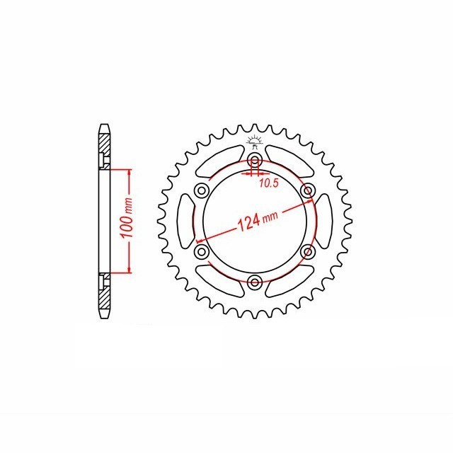 rear sprocket Aluminium, Ducati, Z-38
