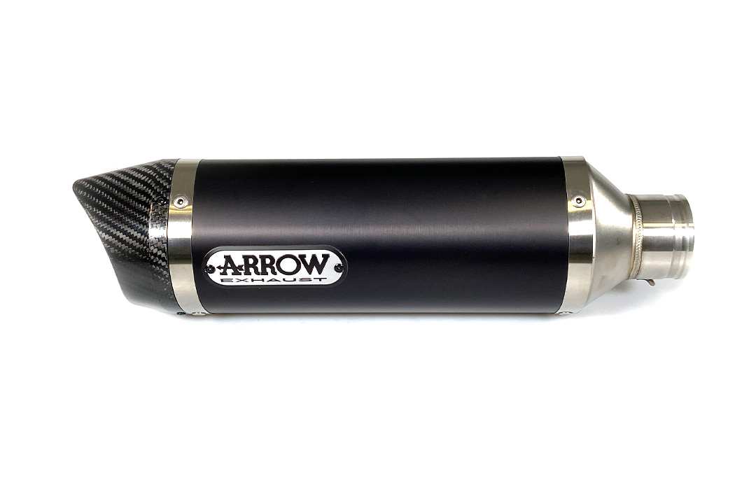 ARROW STREET THUNDER exhaust for Honda CBR650F 2014-, black aluminium with carbon end cap (Only with ARROW header)