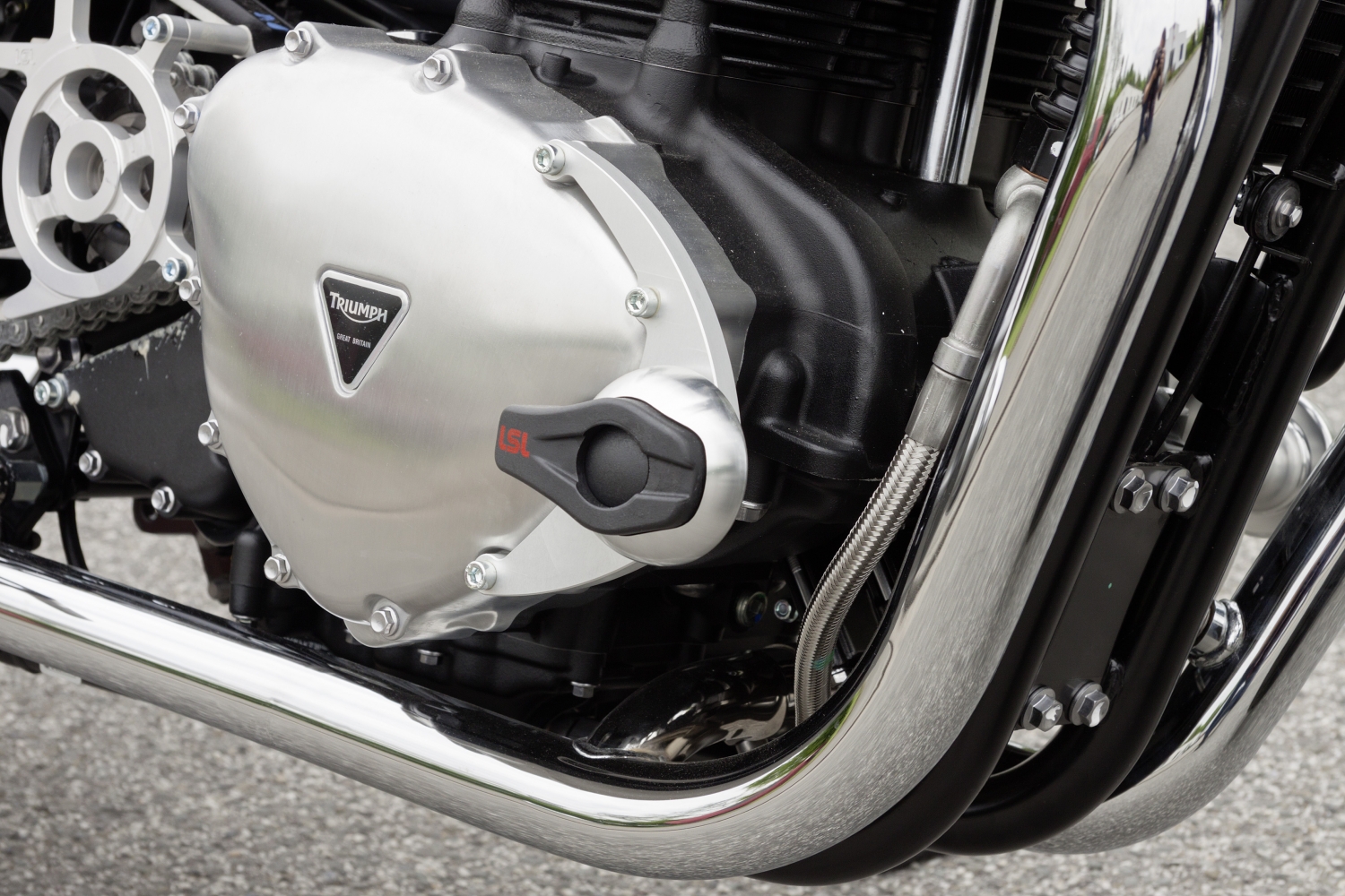 LSL Crash Pad Mounting Kit for Triumph Thruxton/Bonneville, black