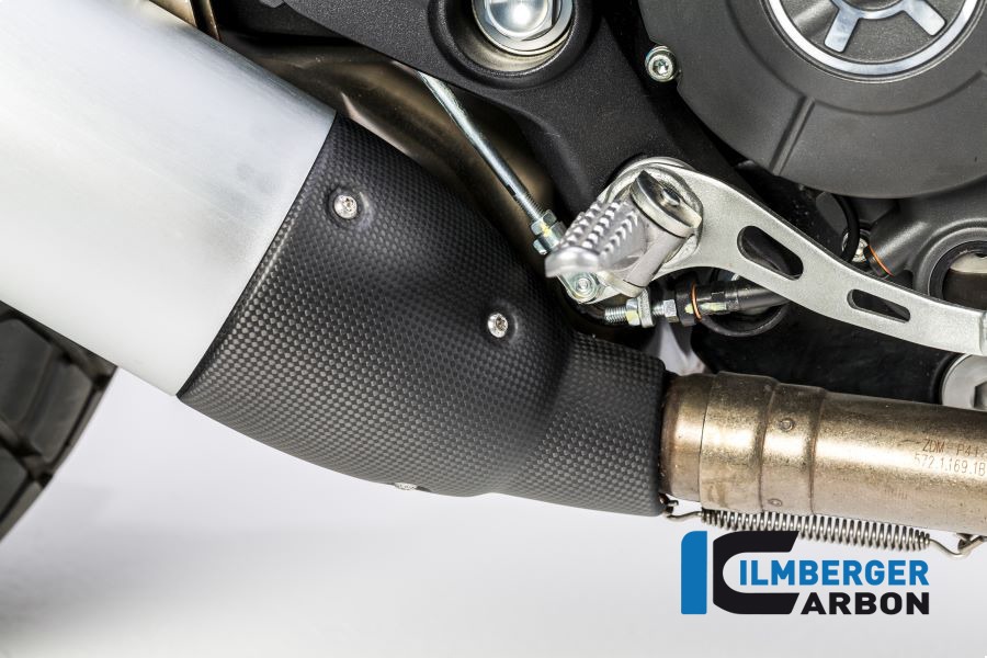 Ilmberger Carbon muffler/silencer-heel protector matt