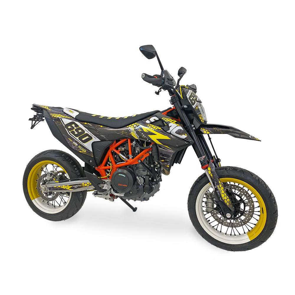 alpha Technik Number Plate Holder for KTM 690SMC R; Type KTM690LC4; Model Year 2019-