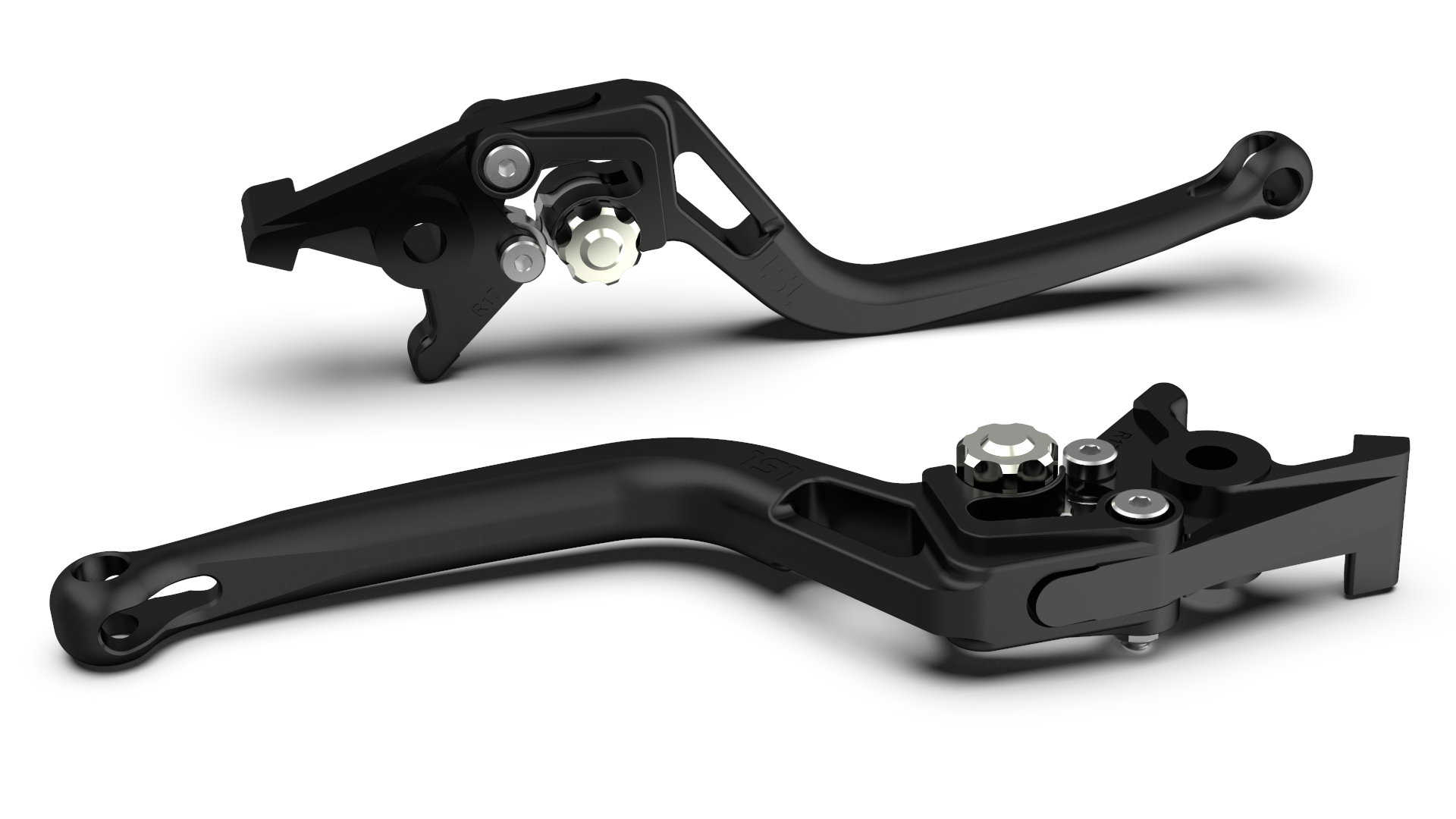 LSL clutch lever BOW L83R, black bead-blasted/silver