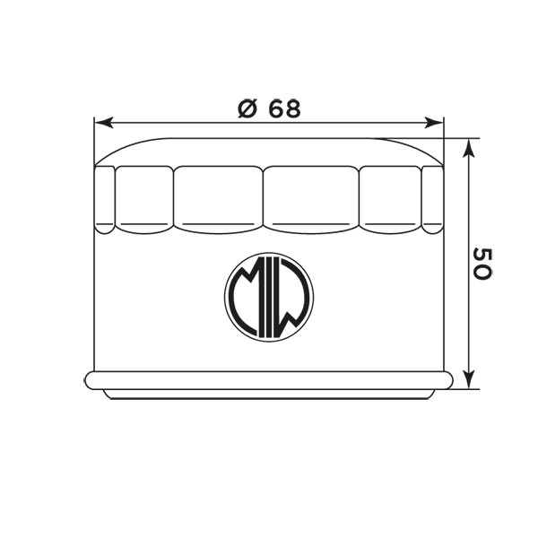 MIW oil filter Y4011 for various Yamaha models