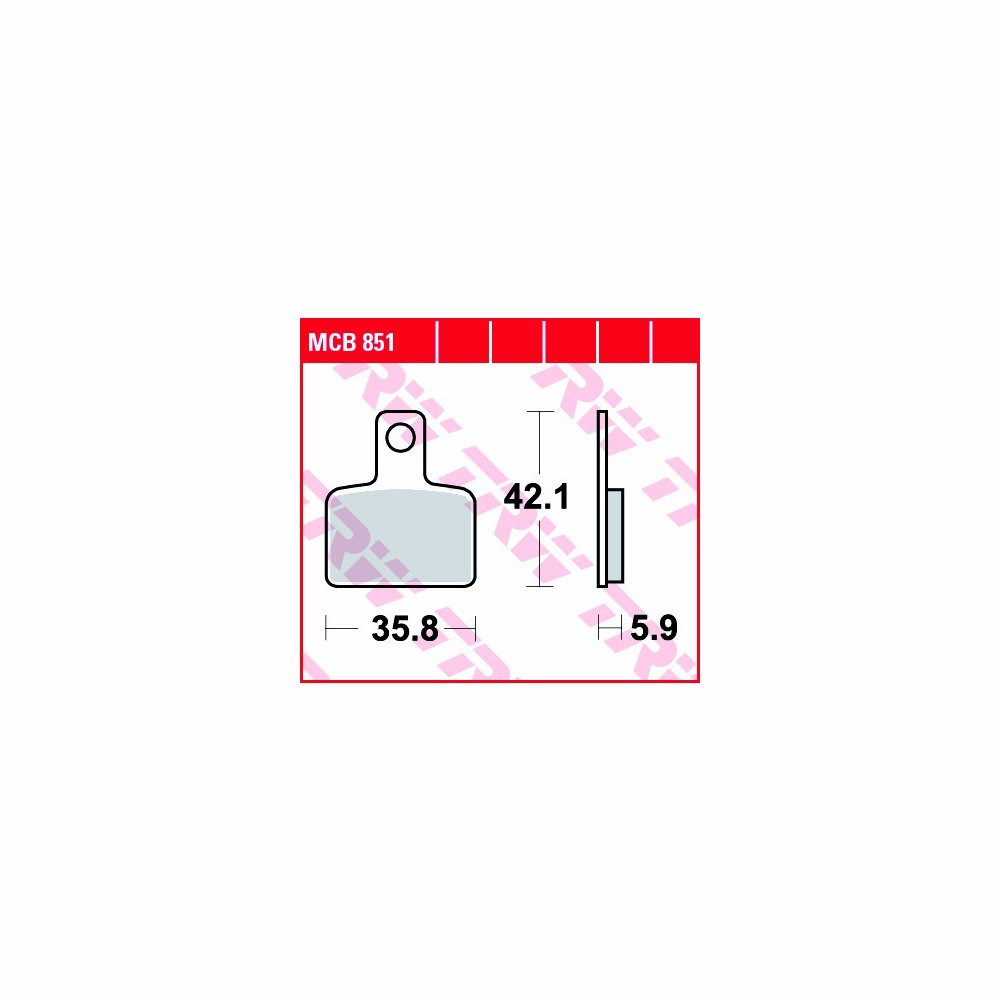 TRW Brake Pad Set Allround MCB851 Rear