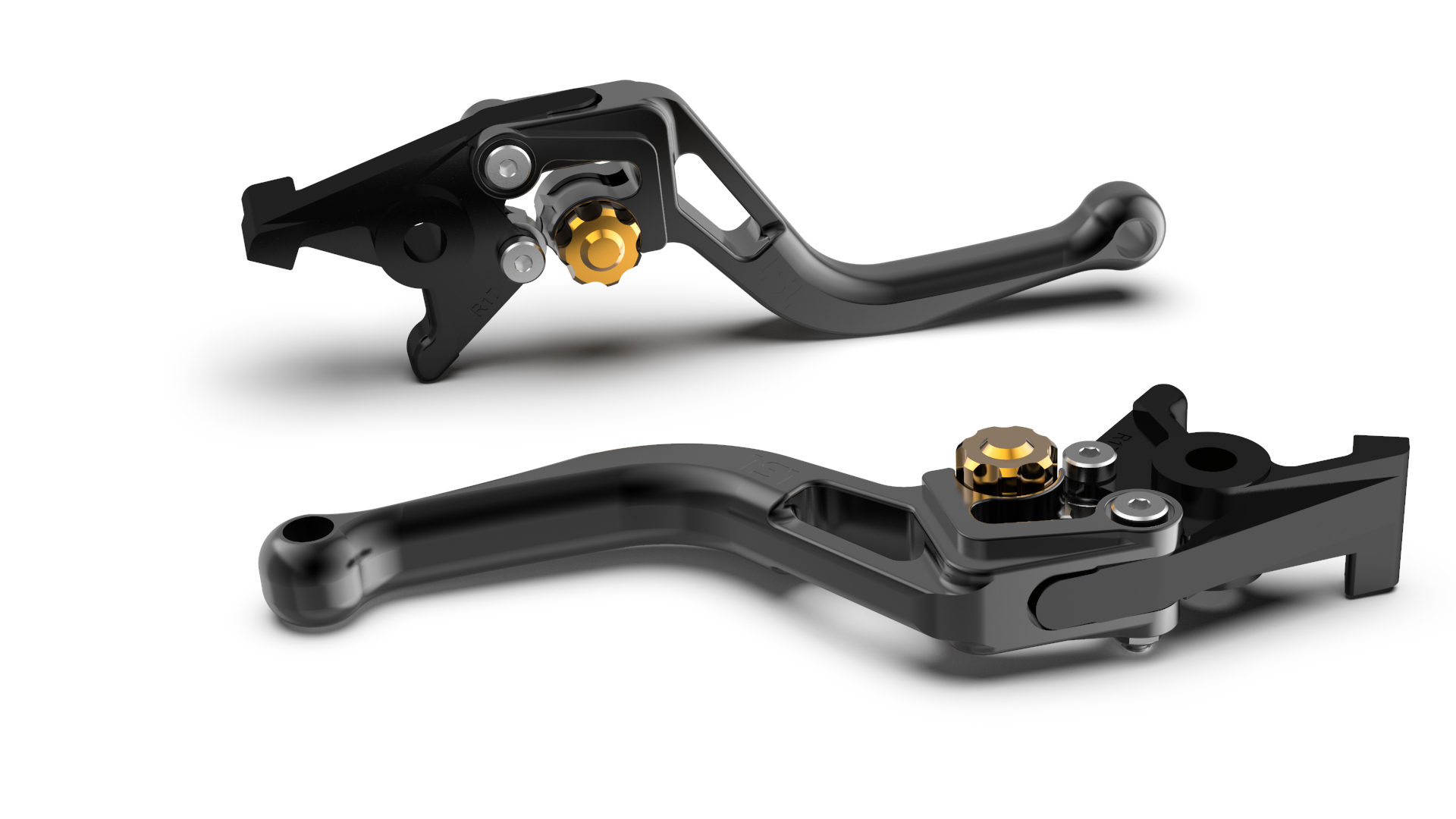 LSL clutch lever BOW L83R, short, black/gold