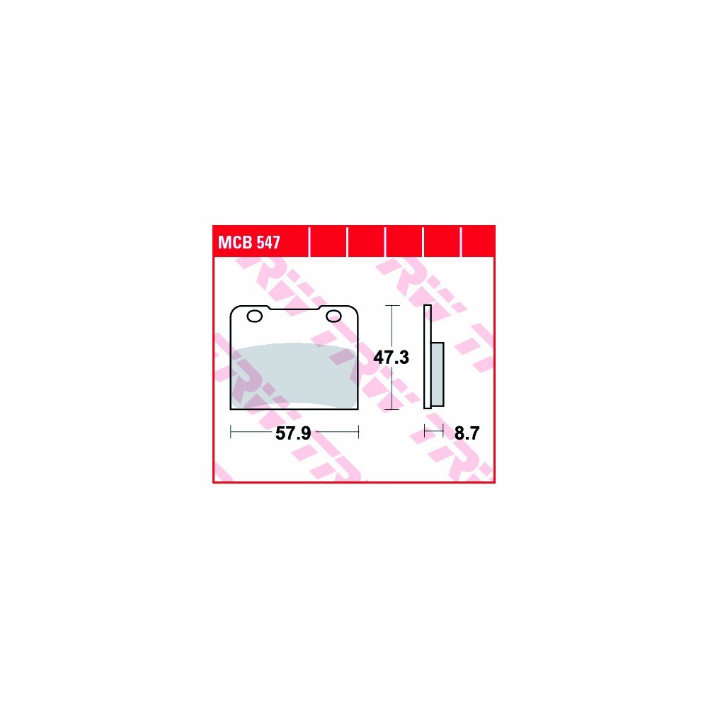 TRW Brake Pad Set Allround MCB547 Front