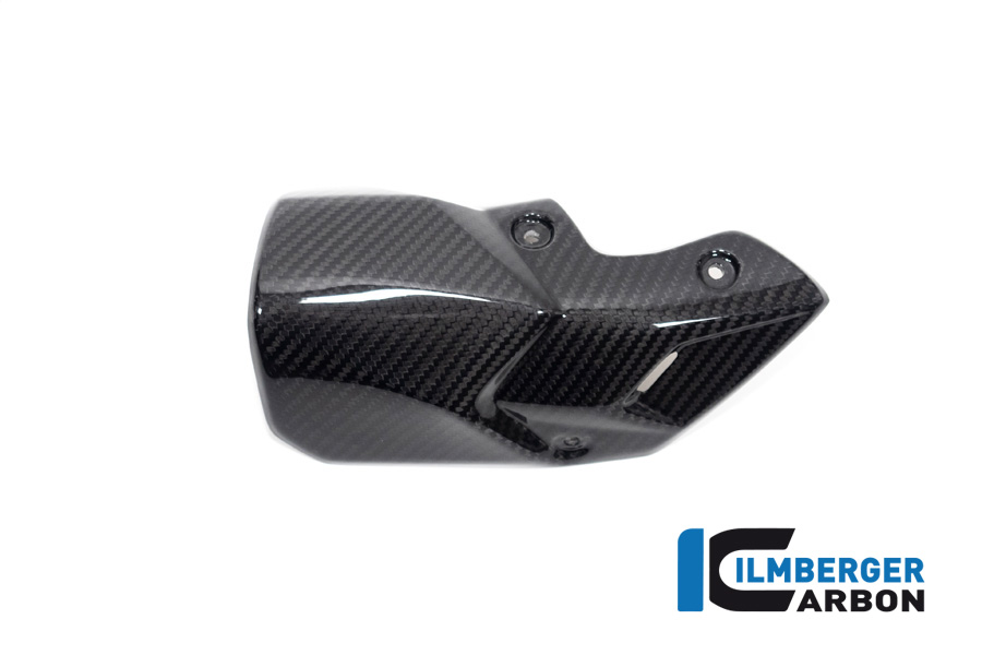 Ilmberger Carbon Exhaust Heat Shield fronte on muffler/silencer, gloss, BMW S1000RR 2019, M1000RR 2021-, S1000R 2020-, M1000R 2023-
