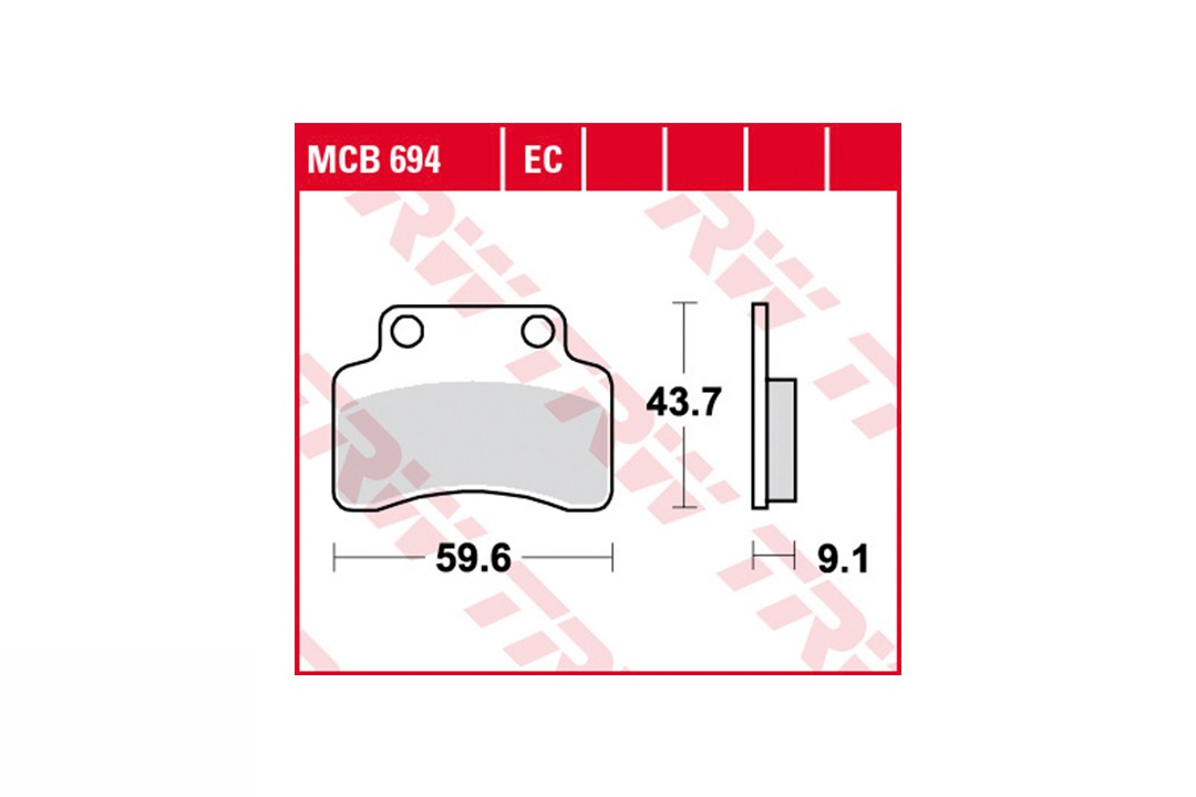 TRW brake pad kit MCB694EC