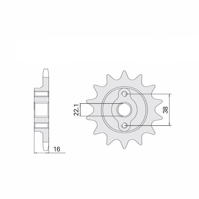 Sprocket, 15 Teeth, Pitch 525