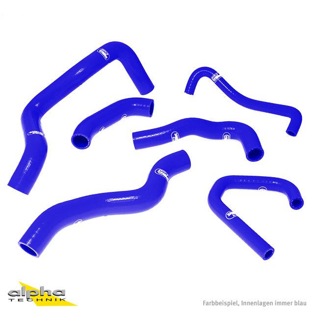 SAMCO SPORT Silicone Hose Kit Blue for Kawasaki ZX6R Model Year 2009-2024
