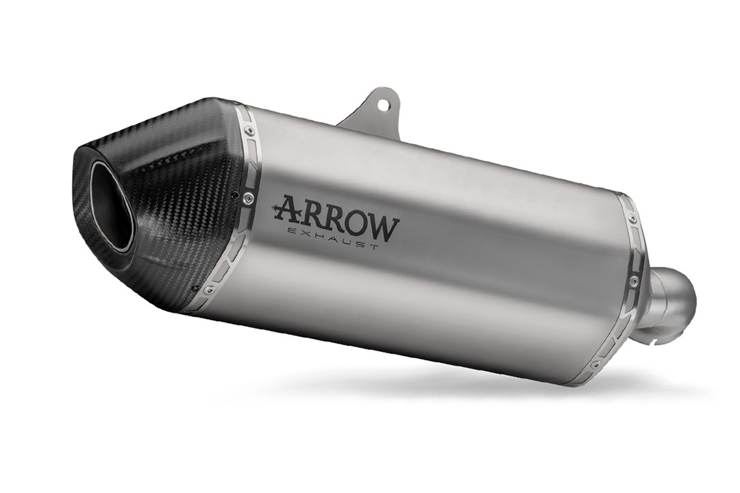 ARROW SONORA Exhaust for Honda CRF1100L Africa Twin 2020-2022, Titanium and Carbon End Cap