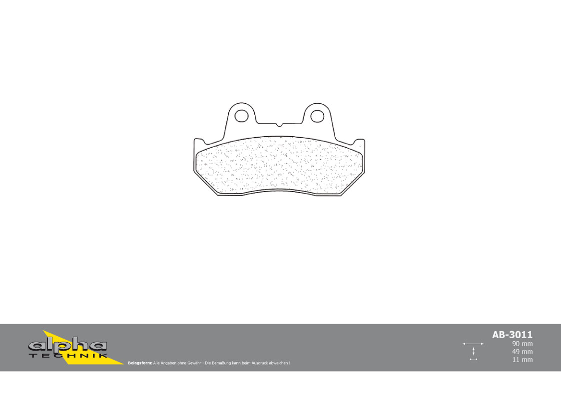 alpha Technik brake pad for Scooters with ABE