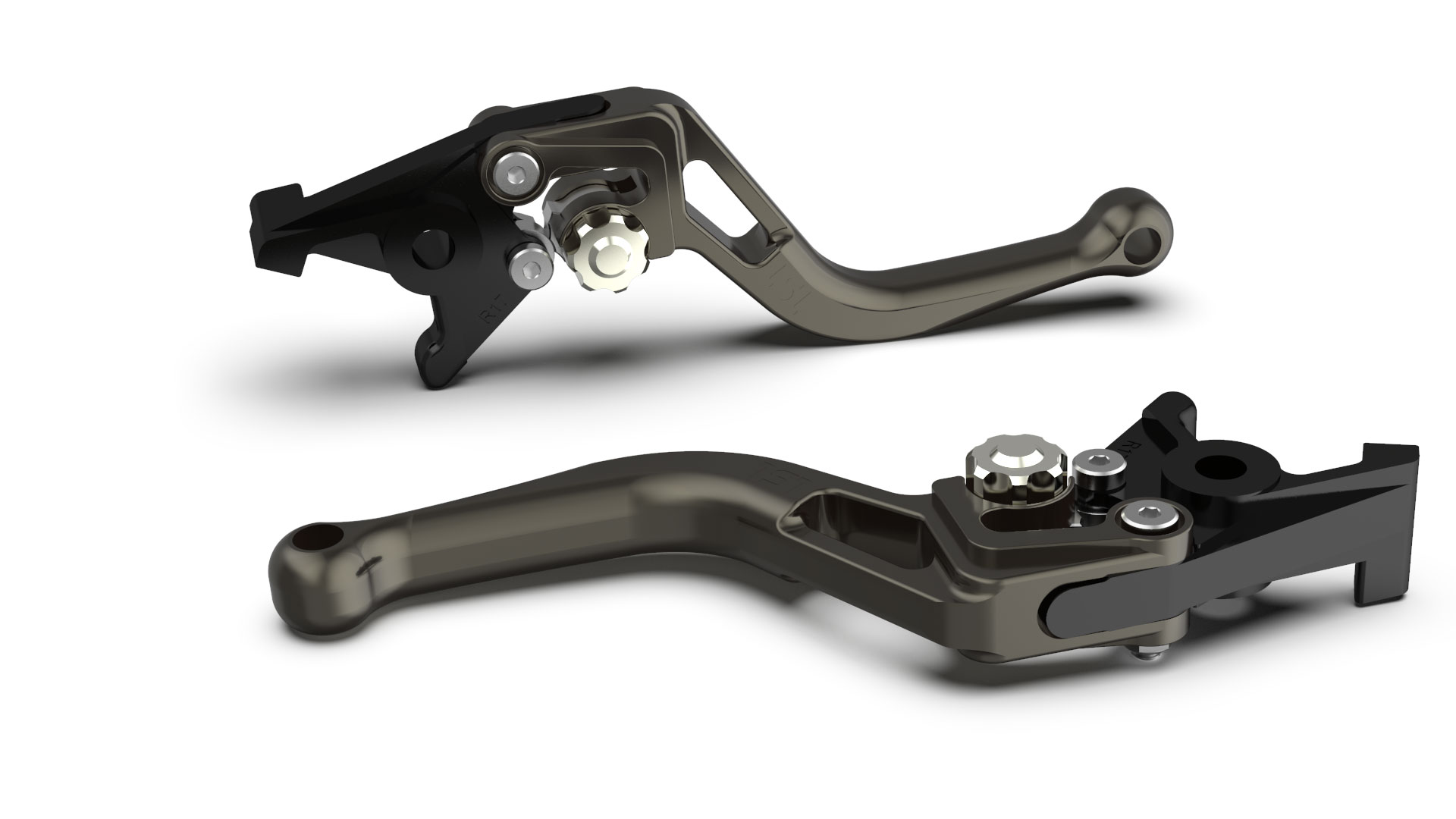 LSL BOW R82 Short Brake Lever, Anthracite/Silver