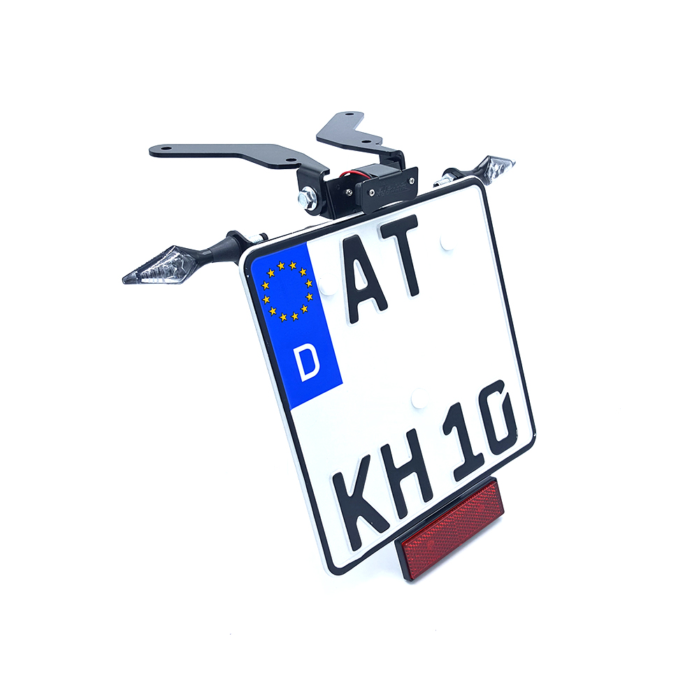 alpha Technik Licence Plate Holder for Kawasaki Z750, Z1000, ZR750L, ZRT0; Type ZR750L; Model Year 2007-