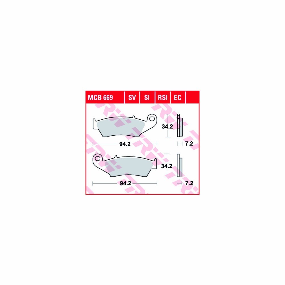TRW brake pad kit Sinter Off-road MCB669RSI