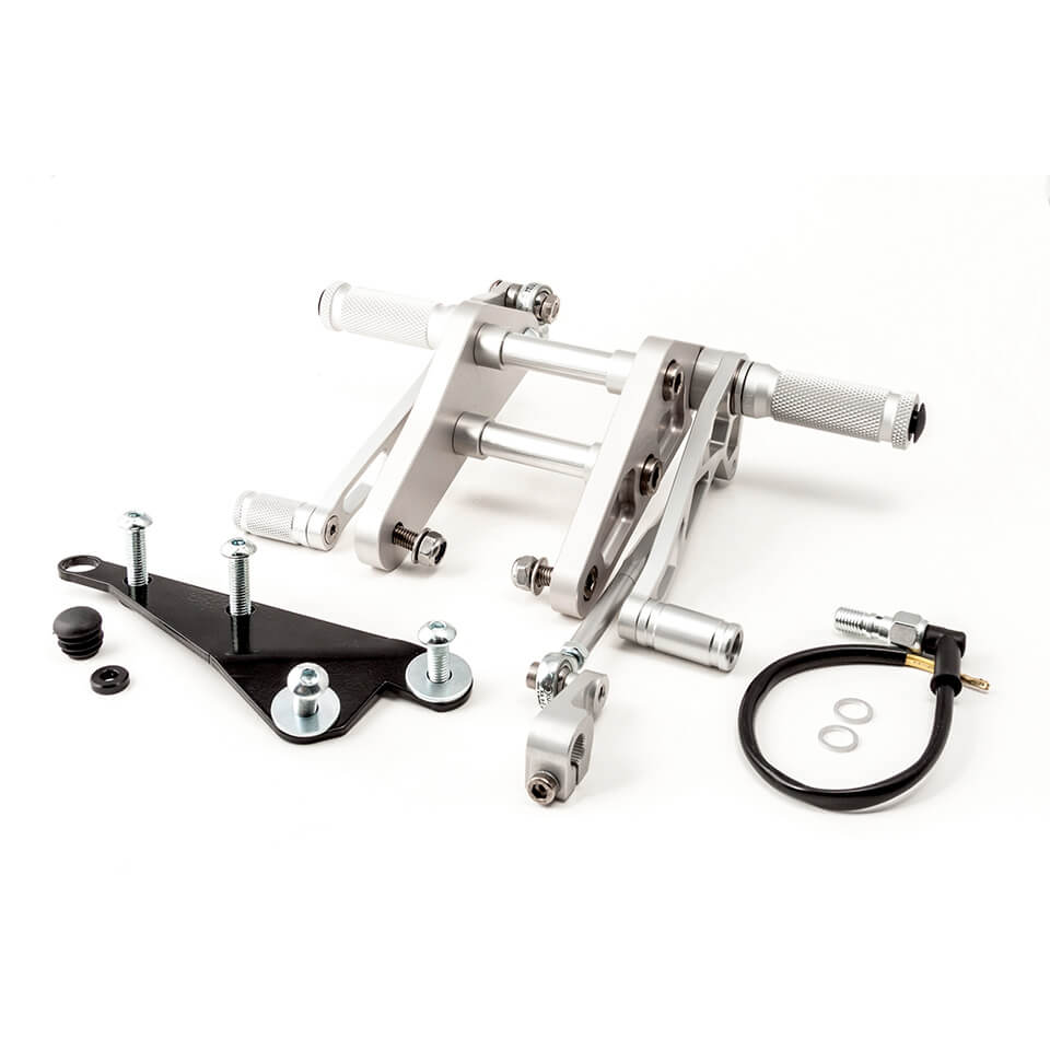 LSL Rearset System for Triumph Bonneville 908MD/986MF, 2002-2015, silver