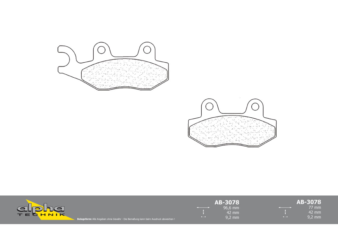alpha Technik brake pad Scooter with ABE