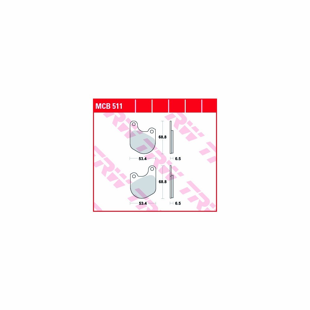 TRW Brake Pad set Allround MCB511 Rear