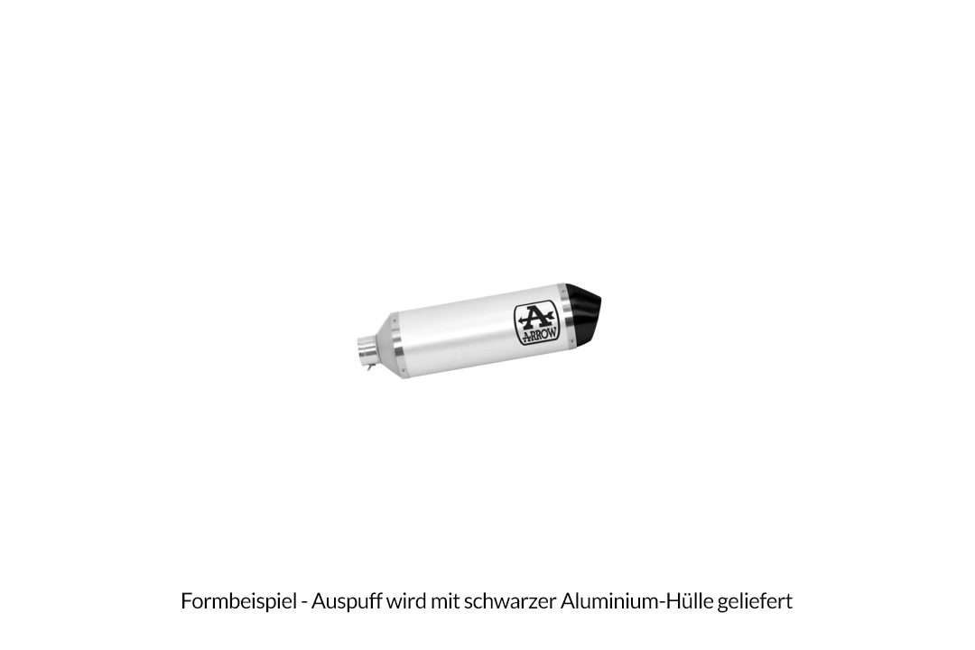 ARROW URBAN Exhaust for Peugeot Metropolis 400 2017-, Black Aluminium with Black Stainless Steel End Cap