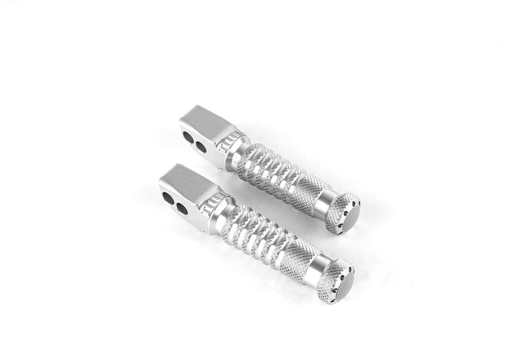 Gilles Replacement Sport Footpeg Kit, Pillion, silver for Triumph Speed Triple 1050S, 765R, 765RS, 1200RS