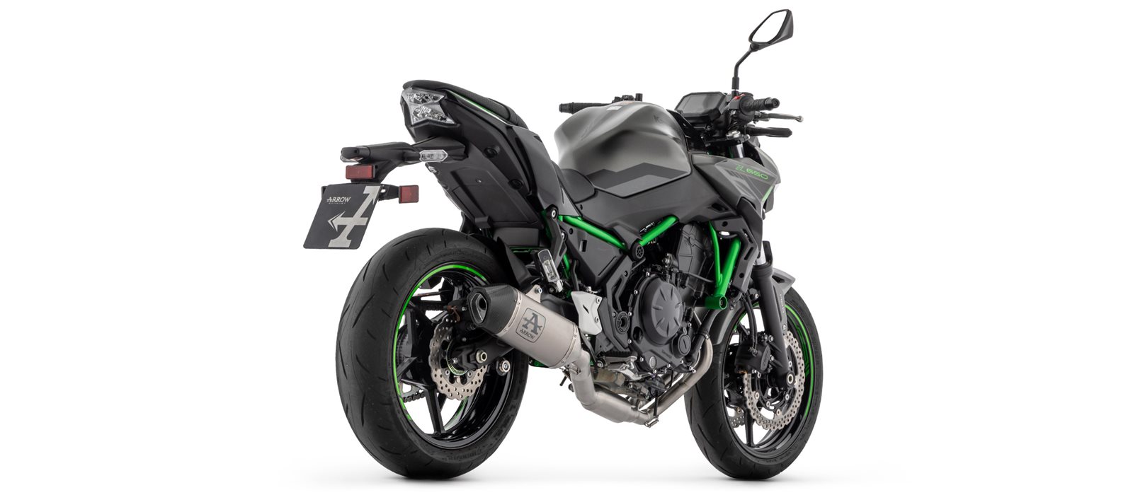 ARROW Full System with VELOCE Titanium Silencer with Carbon End Cap for Kawasaki Ninja 650, Z650 Model Year 2024-