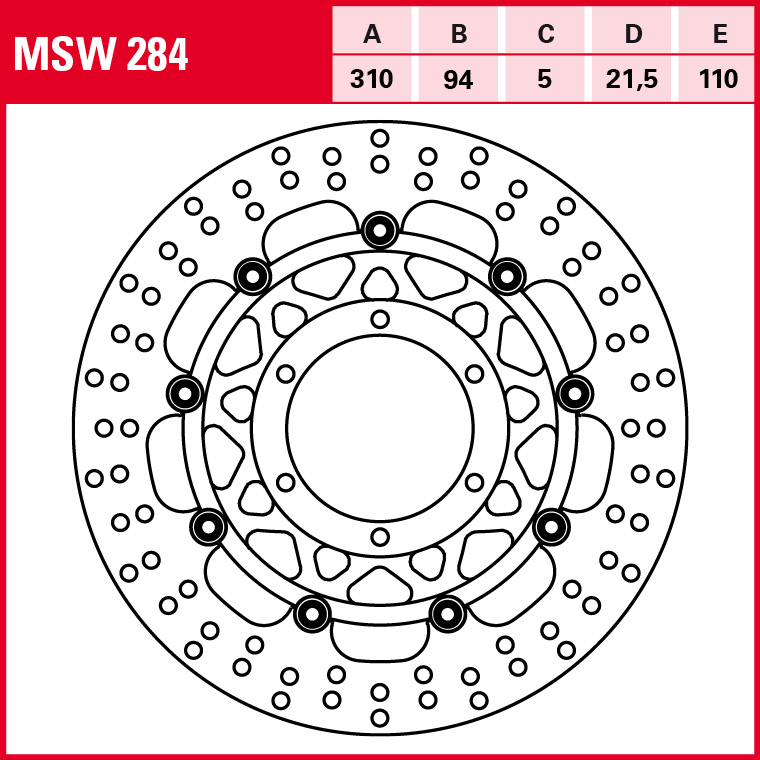 TRW brake disc All-round floating MSW284