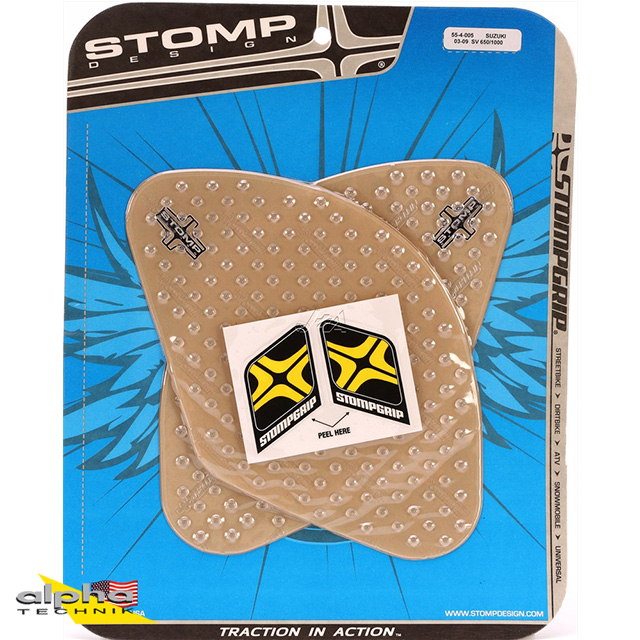 Stompgrip clear, Volcano, for BMW, R1200GS (Adventure), Suzuki, SV650 (S), SV1000