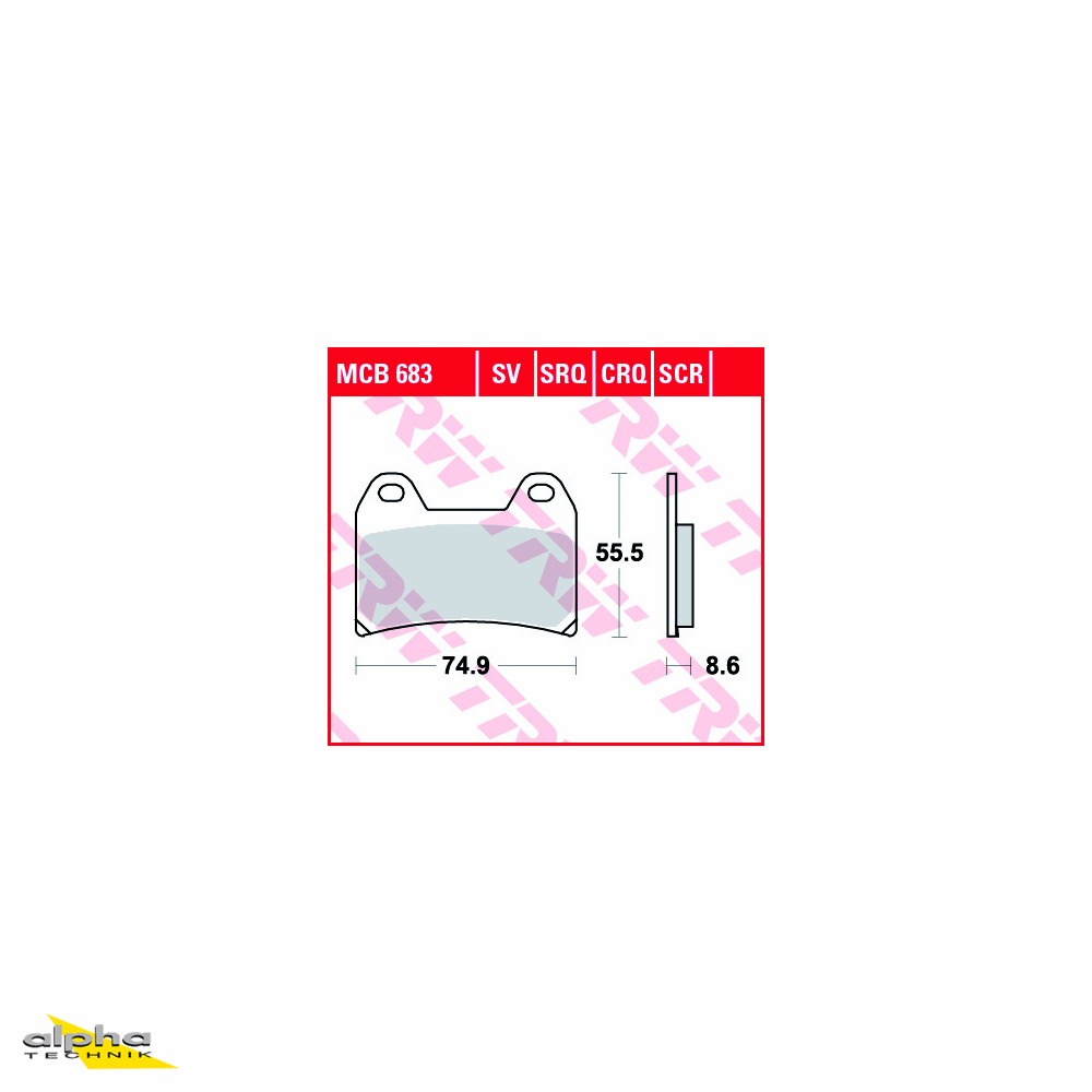 TRW LUCAS brake pad set Racing Carbon