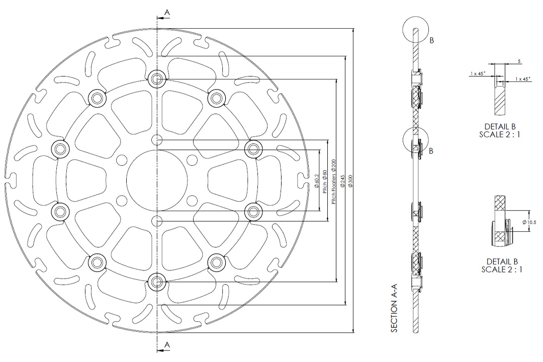 alpha Technik floating brake disc ABD33