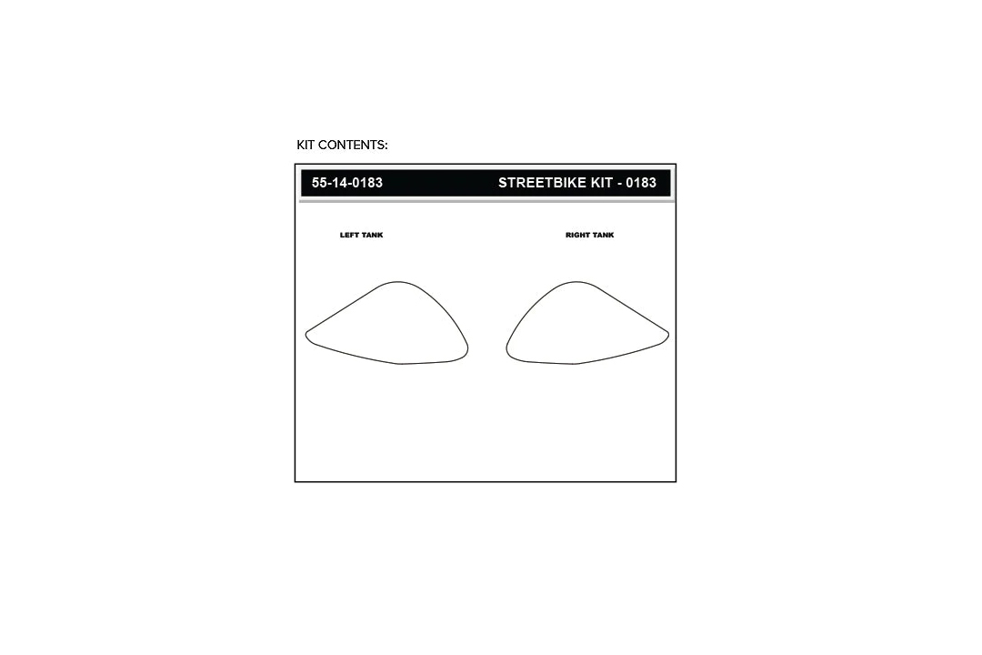 Stompgrip fuel tank Pad black, Icon, Streetbike fuel tank Kit for Yamaha MT09, 2021-2023