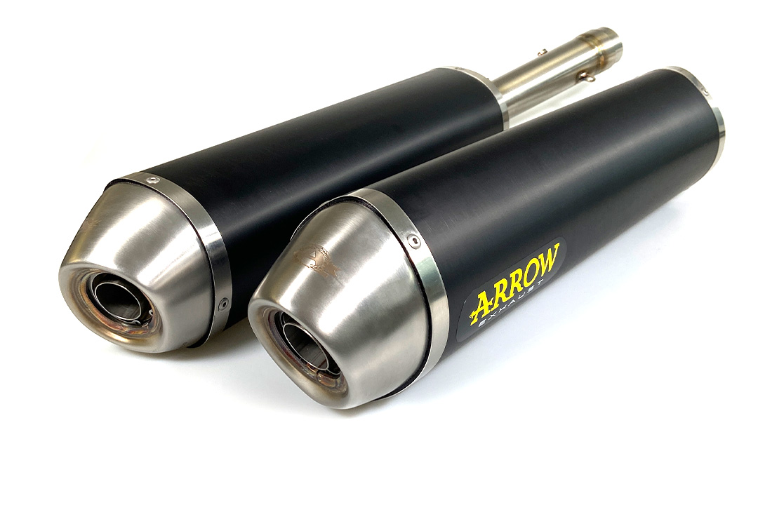 ARROW RACE TECH Exhaust for Aprilia RSV1000R / Tuono 1000R 2004-10, black aluminium