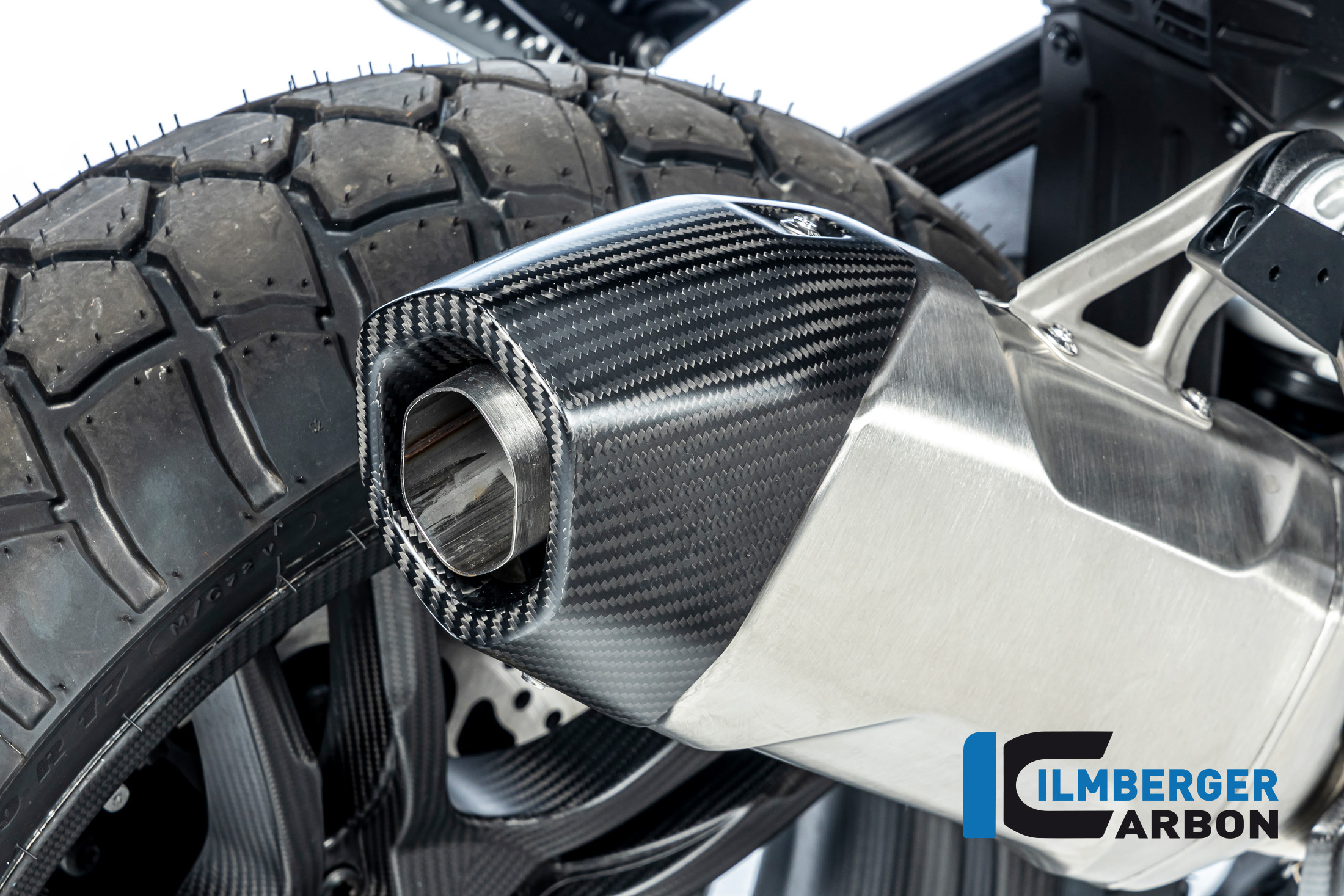 Ilmberger Carbon Exhaust Heat Shield rear, matt, BMW R1300GS 2023-