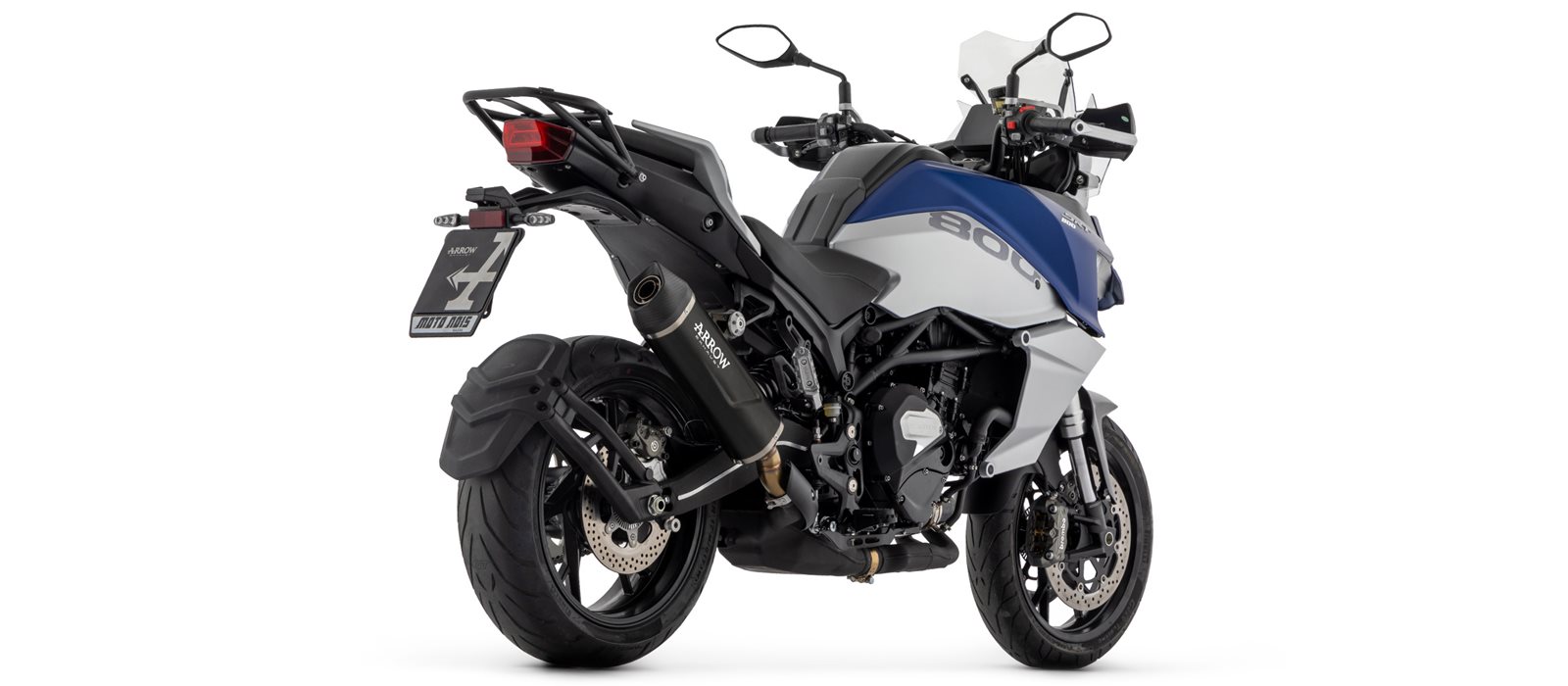 ARROW INDY RACE EVO DARK Aluminium black exhaust for QJ-Motor SRT 800 model year 2023-