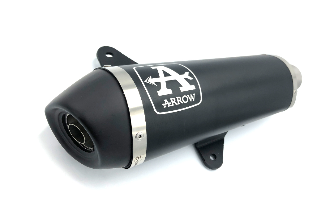 ARROW DARK URBAN exhaust for Piaggio Vespa GTS300 2017-, black aluminium