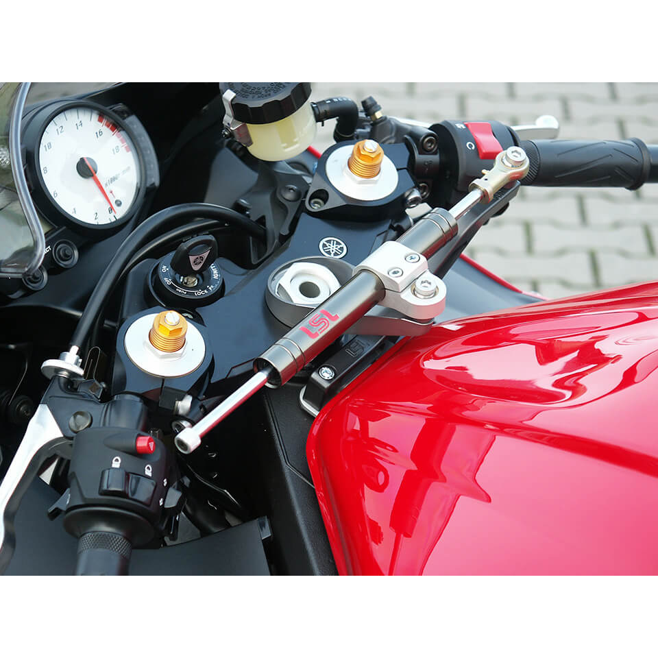 LSL Steering Damper Kit with Component Approval for YZF-R6, 2003-2005, titanium
