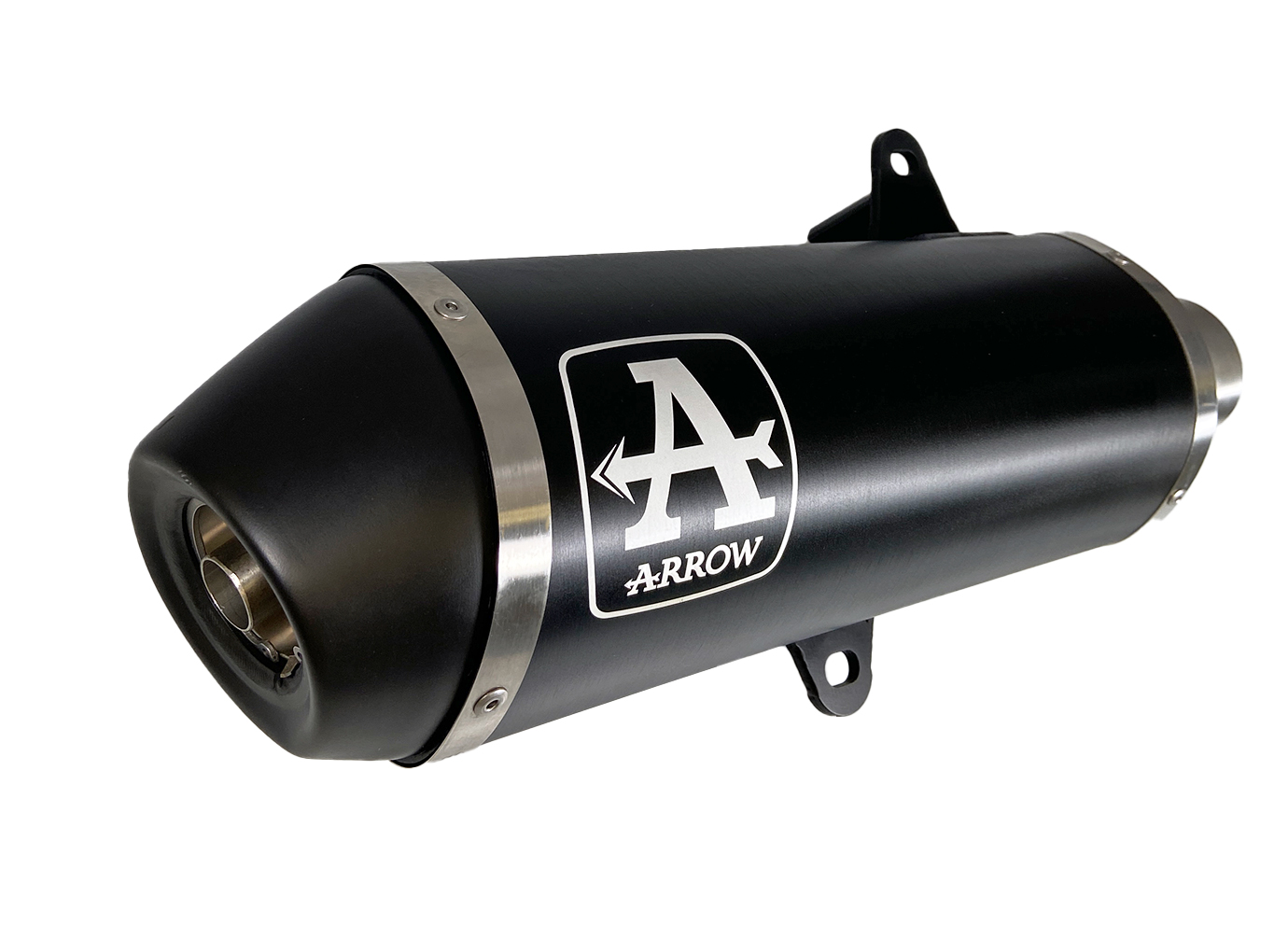 ARROW URBAN Exhaust for Honda Forza 350 / SH350 2021-, Black Aluminium with Black Stainless Steel End Cap