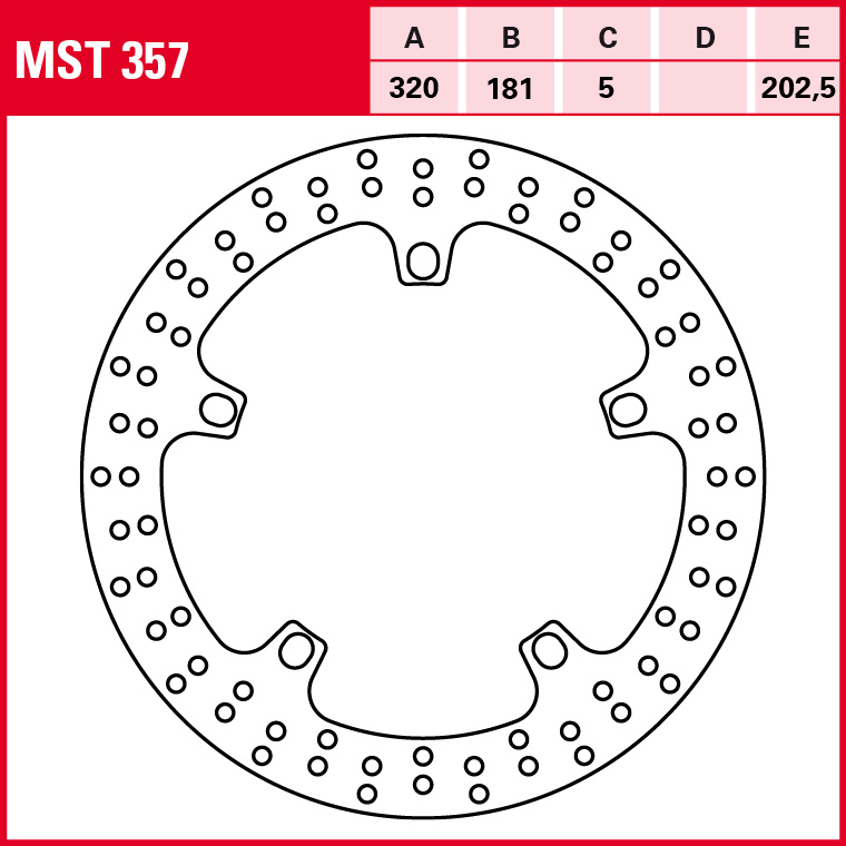 TRW brake disc All-round Fixed MST357