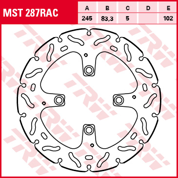 TRW brake disc Sportive rigid MST287RAC